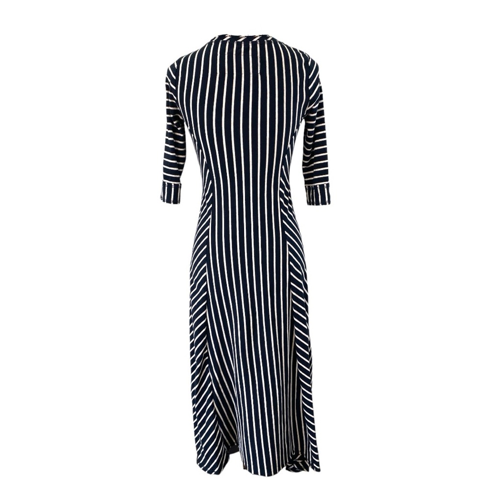 Saturday Sunday Maxi Dress Fit & Flare Black/White Stripes Size XS - Picture 3 of 7